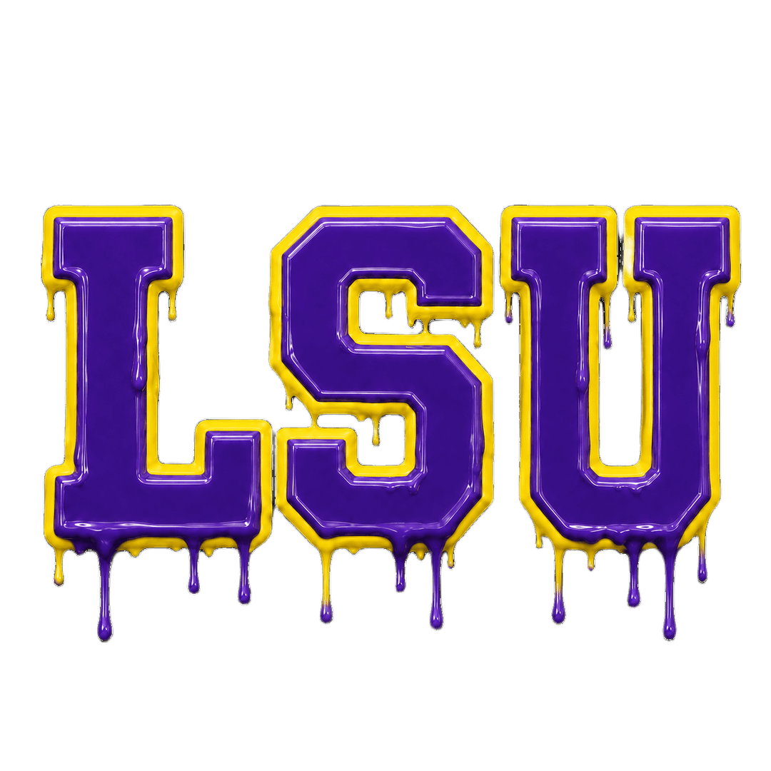 LSU melted logo